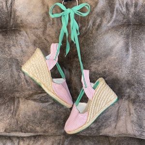 GAP Pink and Green Wedges Gently Used
